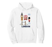 London Icons Cute Characters Travel Souvenir Pullover Hoodie