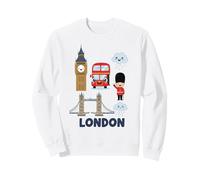 London Icons Cute Characters Travel Souvenir Sweatshirt