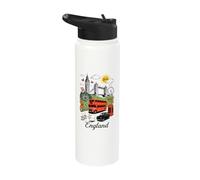 London Icons England Landmarks Souvenir Stainless Steel Insulated Water Bottle