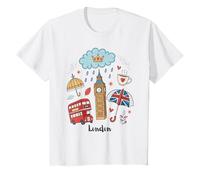 London Icons Rainy Day British Symbols T-Shirt