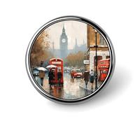 London Impression Badge Holder Exquisite Round Badge with Picture Pin DIY Button Badges Personalized Metal Button Pin Fashion Brooch Crafts Gifts Clothes Decorative Pins