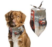 London Impression Dog Bandanas - Cute Pet Scarf for Dogs Cats Triangle Kerchief Bibs Soft Breathable Pet Bandanas Fashion Accessory for Puppy Small Medium Large Pets