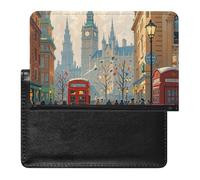 London Impression Passport Holder ID Card Protector Case Holder Travel Pack Unisex-adult Waterproof Passport