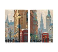 London Impression Passport Holder Personalized Passport Wallet for Women Men Travel Document Organizer Holder