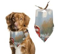 London Impression Printed Pet Scarf Polyester Triangle Scarf - One Size (27.6in X 11.8in)