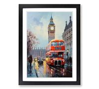 London Impressionism Framed Wall Art Print, Ready to Hang Picture for Living Room Bedroom Home Office, Black A2 (48 x 66 cm)