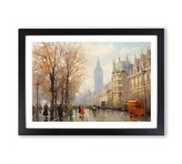 London Impressionism No.2 Framed Wall Art Print, Ready to Hang Picture for Living Room Bedroom Home Office, Black A2 (66 x 48 cm)