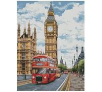 London in Spring Landscape Cross Stitch Kits,14count, Blank aida Fabric, 200x250 Stitch 36x44 cm Cotton Cross Stitch Kits