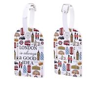 London is Always a Good Idea Gift UK The Gherkin Gift Double-Decker Telephone Booth Traveller Luggage Tag (London tag UK)
