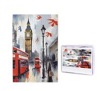 London Jigsaw Puzzle for Adults Challenging Wooden Puzzles 1000 Pieces Personalized Photo Puzzle Picture Jigsaws Custom Jigsaw Puzzles for Birthday