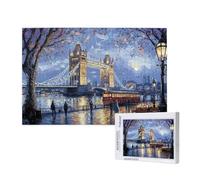 London Jigsaw Puzzles for Adults 1000 Big Ben Puzzle, Wooden Puzzles for Adults with Gift Box, Impossible Puzzle, Challenging High Difficulty Family Activity, Gifts for Men Women,75x50 cm, p945t