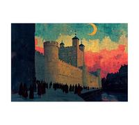 London Jigsaw Puzzles for Adults 1500 Piece Jigsaw Puzzles for Adults Vintage 87x57cm, Classic Educational Games Decompression, Challenging Game for Families Beautiful Home Decor Gifts for Men A-48