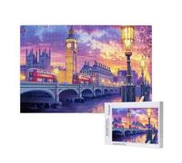 London Jigsaw Puzzles for Adults 300 City Puzzle, Wooden Puzzles for Adults with Gift Box, Impossible Puzzle, Challenging High Difficulty Family Activity, Gifts for Men Women,Home Decor40x28 cm, p92t