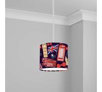 London Landmark Theme Ceiling Lampshade Lightshade for Room - Union Jack, Big Ben, Double Decker Design - Multiple Sizes