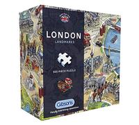 London Landmarks | 500 Piece Gift Puzzle | British London Map | Sustainable Jigsaw Puzzle for Adults | Premium 100% Recycled Board | Great Gift for Adults | Gibsons Games