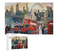 London Landmarks A Royal Celebration Artistic Wooden Jigsaw Puzzle for Adults, 1000 PCS