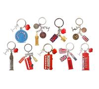 London landmarks Icons Set of 9 Metal Key Rings UK England London Souvenir