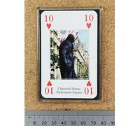 London Landmarks Playing Card Fridge Magnet - WINSTON CHURCHILL STATUE