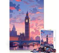 London Landscape Wonderful 1000 Piece Jigsaw Puzzles for Teenagers Jigsaw Creative Fun Smooth Cut Home Game Perfect Decor (38x52cm)