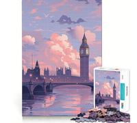 London Landscape Wonderful Puzzles for Teenagers 1000 Piece Strong Memory Precise Edge Joyful Challenge Nice Art (50x75cm)