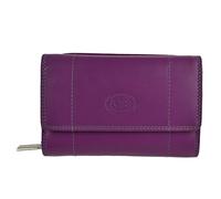 London Leather Goods Ladies Leather Purse/Wallet 17 Credit Card Slots (Sunset)
