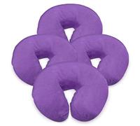 LONDON LINENS Pack of 4, Premium Extra Thick Flannel Massage Table Face Rest Cover Cozies, Includes 4pcs (Lilac)