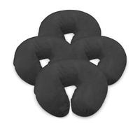 LONDON LINENS Pack of 4, Premium Extra Thick Flannel Massage Table Face Rest Cover Cozies, Includes 4pcs (Greenish Grey)