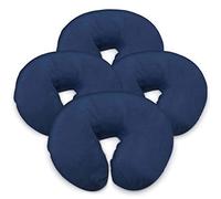 LONDON LINENS Pack of 4, Premium Extra Thick Flannel Massage Table Face Rest Cover Cozies, Includes 4pcs (Blue)