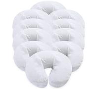 London Linens Premium Extra Thick 100% COTTON Flannel Massage Face Cradle Cover, Includes 10 pcs (White)