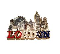 London Metal Fridge Magnet - Silver Coloured/Eye/Tower Bridge/Big Ben/St. Paul's Cathedral/Westminster Abbey/Royal Guard/Telephone Box/Double Decker Bus/England UK British Souvenir