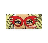 LONDON MOLE® Glasses pouch | Fun comic strip design | Soft compact case with spring closure for reading glasses, blue light blockers & sunglasses