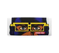 LONDON MOLE® Glasses pouch | Fun comic strip design | Soft compact case with spring closure for reading glasses, blue light blockers & sunglasses