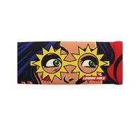 LONDON MOLE® Glasses pouch | Fun comic strip design | Soft compact case with spring closure for reading glasses, blue light blockers & sunglasses