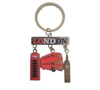 London Montage Phone Box Bus Big Ben Souvenir Gift Keyring
