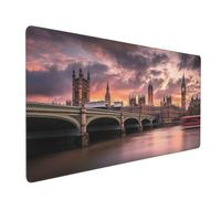 London Mouse Mat 700x400 mm Large Mouse Pad Landscape Waterproof Desk Mat with Non-Slip Rubber Base, Smooth Surface to Improve Precision and Speed, xxl Gaming Mousepad for Computer, PC, Laptop 2S-394