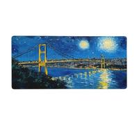 London Mouse Pad 1400 x 600 mm Large Mouse Mat Landscape Desk Mat with Water Resist Surface，XXL Mousepad with Anti-Slip Rubber Base，Extended Gaming Mouse Pads for Desktop Decor，Gift Women/Men M1036