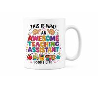 london mug factory Awesome Teaching Assistant Mug - Funny Thank You Gift for Teaching Assistant - Ceramic Coffee Mug - Appreciation Present for Classroom, School Staff, Birthday, Christmas