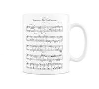 london mug factory Beethoven Symphony No. 5 Sheet Music Classical Mug