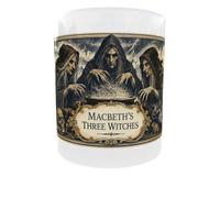 london mug factory Macbeth's Three Witches Mug - Literary Gift | A dark literary gift for Shakespeare lovers and devotees of the Weird Sisters