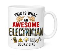 london mug factory This is What an Awesome Electrician Looks Like Mug - Funny Sparky Gift - White 11oz Ceramic Coffee Mug