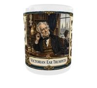 london mug factory Victorian Ear Trumpets Mug - Unique Gift | A curious slice of medical history for collectors of Victorian oddities