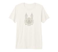 London Natural History Museum, Hand Drawing United Kingdom Premium T-Shirt