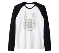 London Natural History Museum, Hand Drawing United Kingdom Raglan Baseball Tee