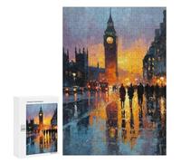 London Night Lights Reflections Puzzle 1000 Teile Schwer Puzzle Spielzeug Lernspiel Impossible Herausforderungsspielzeug Für Erwachsene Kinder 300 PCS
