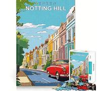 London Notting Hill Travel Jigsaw Puzzle for Adults 1000 Pieces Think Smart Tight Cut Home Activity Xmas Gift (38x52cm)