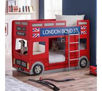 London Novelty Bunk Bed - Bus - Red Gloss
