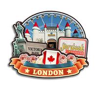 London Ontario Canada Fridge Magnet Wooden Collection 3D Wood Handmade Travel City Souvenirs Refrigerator Magnet Home Decoration Gift -1423