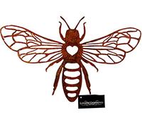 London Ornaments Bee Wall Art for Garden with Rusty Finish