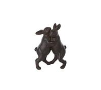 London Ornaments Rabbits Dancing Ornament with Bronze Finish