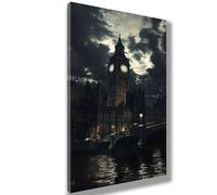London Paint by Numbers for Adults 20x44 inch Painting by Number Canvas Kits with Acrylic Paint Brushes, Hobbies for Adults Women Paint-by-Numbers Room Decor Wall Art,Bell Tower,Without Frame,959-W